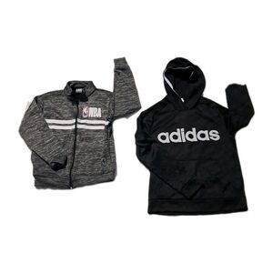 Hoodies NBA Full Zip Jacket & Adidas Pullover 2 Youth L 14/16 Boys Sweatshirt